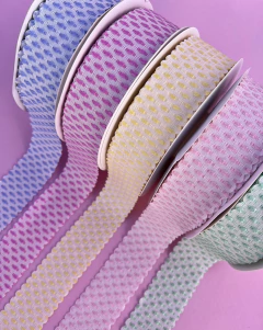 Fita Trabalhada poá e Borda ondulada 38mm (1 metro)