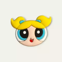 Aplique Menina Super Poderosa Lindinha Azul Emborrachado mod24 (3un)