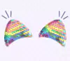 Par Orelha de Gatinha Paetê Candy Colors 5,5x4,5cm