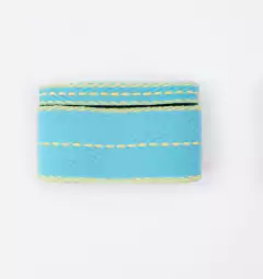 kit Fita Sinimbu Pespontada Dupla face Verde e Amarelo (2 tamanhos) - 2 metros de cada