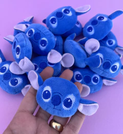 Aplique Stitch Azul Pelúcia (un)