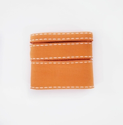 Kit Fita tipo Jeans Laranja Pesponto Branco Sinimbu 3 Tamanhos (2 metros cada)