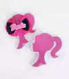 Tag Rosto Barbie Papel 300g Laminado Frente 12x10cm