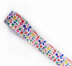 Gorgurão Estampado Letras Coloridas Chinesinha (5m)