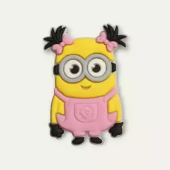 Aplique Minions Menina Rosa Claro emborrachado (3un)
