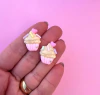 Aplique coopcake Rosa bebê Biscuit P (un)