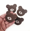 Urso Tipo Crochê Marrom 5,5x5cm (3 un)