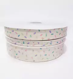 Gorgurão creme Estampado Granulado Yama (3 metros)