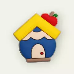 Aplique Lapis Casinha Azul Escolar emborrachado (3un)