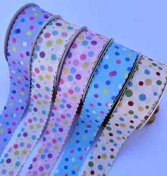 Fita Poá Colorido Princess 38mm (1 metro)