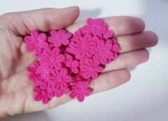 Imagem do Flor Tecido Prensada 2cm (kit 20un)