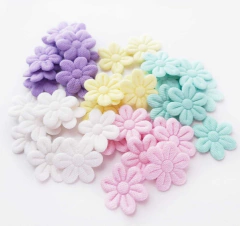 Flor Tecido Prensada 2cm (kit 20un)