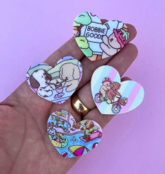 Aplique Bobbie Goods Acrilico Plano Coração (2un)