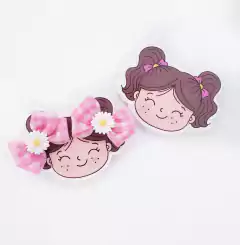 Tag Rosto Menina Mini Parzinho 7,5x10cm Papel 300g Laminado Frente (50un)