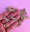 Aplique Libelula Strass Metal (2un)