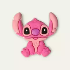 Aplique Stitch Angel Rosa Sentado Emborrachado (3un)