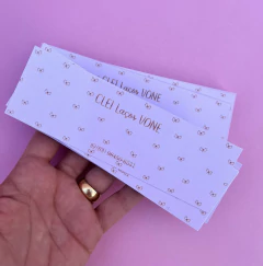 Cartela Faixa Personalizada 15x4,8cm Papel 300g Laminado Frente (50un)