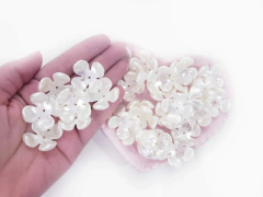 Flor Tulipa cor Pérola 28mm (10un)