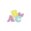 Aplique ABC cand colors Lacinho Rosa emborrachado (3un)