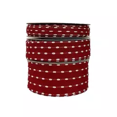 Fita Pesponto pompom Sinimbu vinho (10 metros)