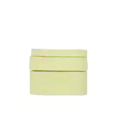 Kit Fita Sinimbu Jeans Amarelo Candy Pesponto Branco (3 tamanhos) - 2 Metros de Cada