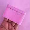 Kit Gorgurão Pesponto Bordinha Trabalhada 2 tamanhos Rosa Médio Pesponto Azul (1 mt de cada)