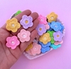 Aplique Flor de Crochê 30mm Cores Sortidas mod25 (3un)