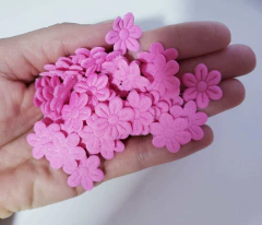 Flor Tecido Prensada 2cm (kit 20un)