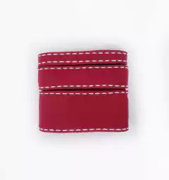 Kit Fita tipo Jeans Vinho Pesponto Branco Sinimbu 3 Tamanhos (2 metros cada)