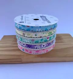 Fita tecido Floral Bordinha Princess 10mm (1metro)