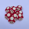 Aplique Cogumelo Vermelho Mário emborrachado (3un)
