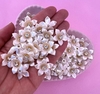 Aplique Flor com strass 22mm (3un)