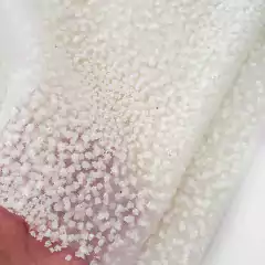 Tule Explosão de Glitter Creme Off White 24x70cm