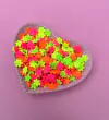 Mini Florzinha Prensada Cores Sortidas Neon 1,5cm (20un)