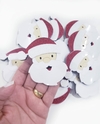Papai Noel Acrílico Curvado para Tiara 7cm (un)