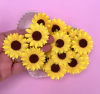 Aplique Flor tecido e feltro Girassol Amarelo (3un)