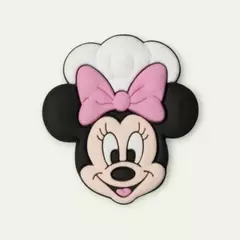 Aplique Minnie Confeiteira Laço Rosa emborrachado (3un)