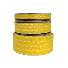 Fita Pesponto pompom Sinimbu Amarelo (10 metros)
