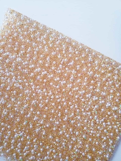 Manta Strass e Pérolas (2 fileiras 1cm x 39cm cada) - Fitas e Laços da Fê | 10x Sem Juros no Cartão de Crédito, Junte Pontos e Troque por Cashback