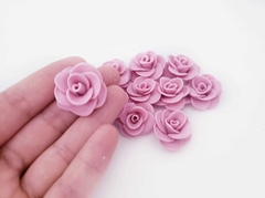 Flor Biscuit + ou - 2cm (un) - Fitas e Laços da Fê | 10x Sem Juros no Cartão de Crédito, Junte Pontos e Troque por Cashback