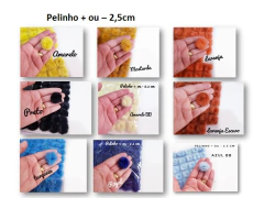 Pelinho meio pompom + ou - 2,5cm (un) - Fitas e Laços da Fê | 10x Sem Juros no Cartão de Crédito, Junte Pontos e Troque por Cashback