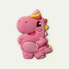 Aplique Baby Tube Dino Rosa emborrachado (3un)