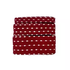 kit Fita Pesponto pompom Sinimbu Vinho 3 larguras (2 metros cada)