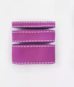 Kit Fita Sinimbu jeans Violet Pesponto Branco (3 tamanhos) - 2 metros de cada