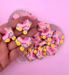 Aplique Patins Resina Rosa (3un)