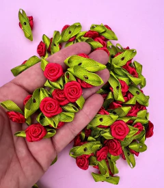 Flor Rococó Vermelha (10un)