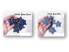 Estrela Jeans Com Dourado (3un) - comprar online