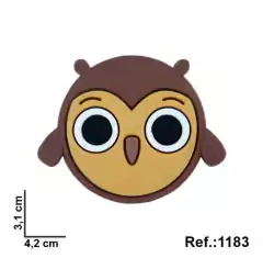 Aplique Bolofofo Corujinha Pipi emborrachada (3un)