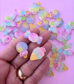Aplique Mix Doces Cand Colors Resina (3un)