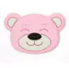 Aplique Rosto Urso Rosa emborrachado Cód 021 (kit 3un)